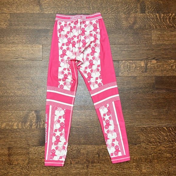 Christian Dior, pink and white star technical legging - Picture 5 of 8